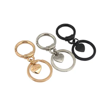 1 шт. Модное металлическое открывающееся пружинное кольцо для ключей, брелок с двойной петлей, для кожаной сумки 
