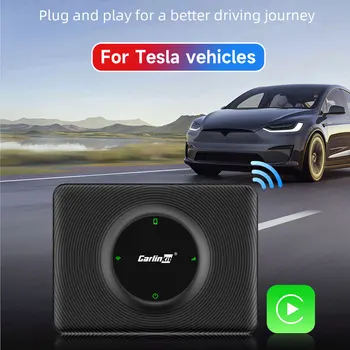 10-1шт T2C Carlinkit Беспроводной адаптер CarPlay для Tesla 5G Беспроводной WiFi CarPlay Dongle Box OTA Онлайн Обновление для IOS/ Android