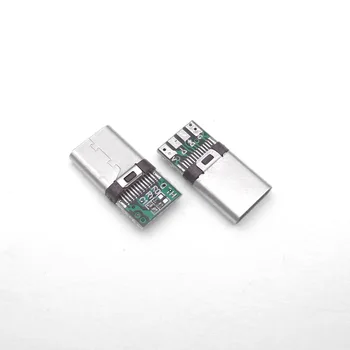 10шт DIY OTG USB-3.1 Сварочный Штекер USB 3.1 Type C Разъем с Разъемами для печатных Плат Терминалы Линии Передачи Данных для Android
