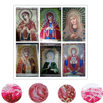2021 стеклянная бриллиантовая горячая распродажа 5d diy алмазная живопись религиозные иконы алмазная вышивка мозаичная картина из бисера для рождественского подарка