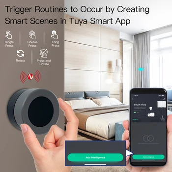 2022 Tuya ZigBee Smart Knob Switch Беспроводной Многоступенчатый Переключатель Кнопочного Управления Сценарием Автоматизации на батарейках Smart Life App