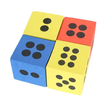 4шт пенопластовых кубиков 2,48 дюйма с 6 гранями для строительных игрушек математических игр