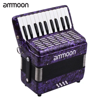 ammoon 22 Клавиши, 8 басов, Аккордеон с регулируемыми ремнями, Концертная сумка, Музыкальный инструмент для детей, начинающих