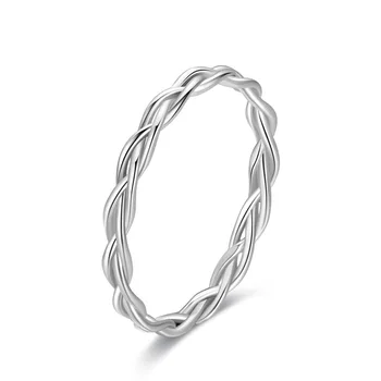 CYJ Cross Twists Европейское кольцо из 100% стерлингового серебра S925 пробы для женщин, День рождения, Свадебные украшения для девочек