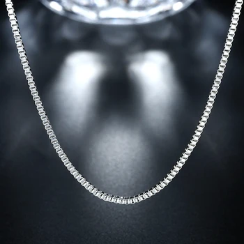 NUMBOWAN 10ШТ оптом Высококачественное Серебро 925 пробы, ожерелье-цепочка 2 мм для мужчин и женщин, Модные свадебные украшения для вечеринок, подарки