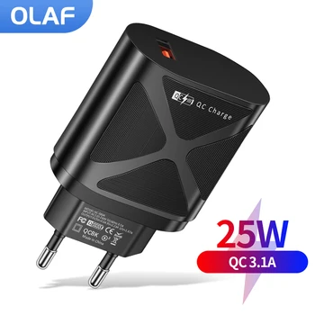 Olaf 25 Вт USB Зарядное Устройство Быстрая Зарядка QC 3,1 Адаптер Мобильного Телефона Для iPhone14 13 Samsung Xiaomi Huawei USB Chargeur Быстрая Зарядка