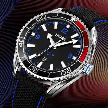 SKMEI Стильные крутые спортивные часы с вращающимся безелем, водонепроницаемые, устойчивые к царапинам, дата, индивидуальность, мужские Reloj de cuarzo 9291