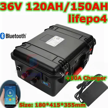 whatproof 36V 150AH lifepo436v 120Ah lifepo4 литиевая заряжаемая батарея для 3000 Вт go cart велосипед скутер лодка + Зарядное устройство 10A