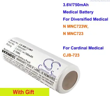  Аккумулятор емкостью 750 мАч для Diversified Medical N MNC723W, N MNC723, для Cardinal Medical CJB-723