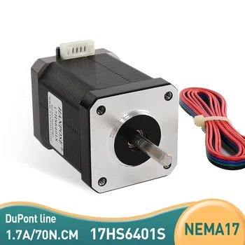 Бесплатная доставка 10ШТ Шаговый двигатель NEMA 17 17HS6401S 0.73N.cm 2-Фазный гибридный шаговый двигатель для оборудования монитора 3D-принтера