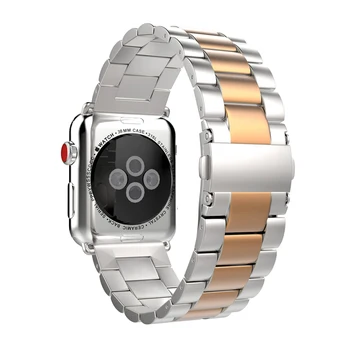 Браслет Link для Apple watch SE/6/5/4/3/2 ремешок 44мм 40мм 42мм 38мм для iwatch correa из нержавеющей стали apple watch pulseira + инструмент