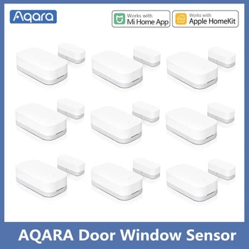 Датчик окна двери Aqara Беспроводное подключение ZigBee Умный дверной датчик MCCGQ11LM Работает с приложением Mi Home HomeKit