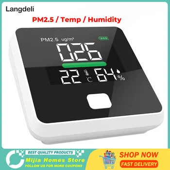 Детектор Langdeli PM2.5 с быстрым и точным определением температуры и влажности, лазерный датчик, монитор качества воздуха