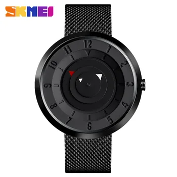 Европейские и американские простые мужские часы Guangzhou Skmei Concept Персонализированные кварцевые часы с креативным указателем
