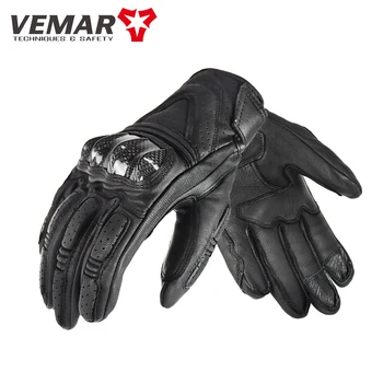 Кожаные перчатки для защиты рук со стороны мотокросса, перчатки для езды на мотоцикле, износостойкие перчатки для мотокросса из углеродного волокна