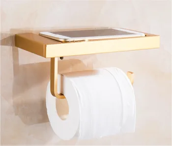 Космический алюминиевый держатель для бумаги для ванной комнаты, телефона с полкой, вешалки для полотенец для мобильных телефонов для ванной Комнаты, держатель для туалетной бумаги, Вешалка для салфеток