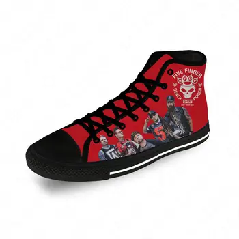 Кроссовки с высоким берцем Five Finger Death Punch Для мужчин и женщин, повседневные парусиновые кроссовки для подростков, дышащая легкая обувь для косплея