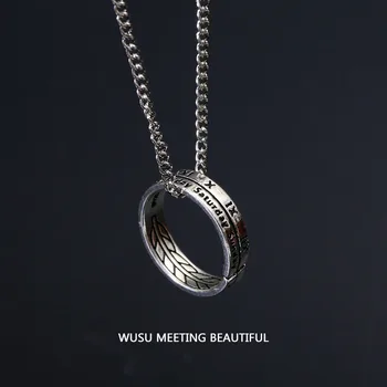 Модное кольцевое ожерелье с подвеской в виде круга, мужская мода, минималистичный Винтаж, Эстетичное мужское модное ожерелье с ювелирными аксессуарами
