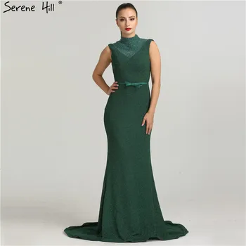 Новейшие дизайнерские вечерние платья с зеленым блеском, Модные вечерние платья 