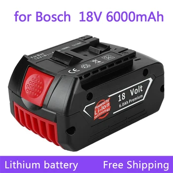Новый для Bosch 18V Аккумулятор 6.0Ah Электродрель 18V 6000mAh Литий-ионный Аккумулятор BAT609 BAT609G BAT618 BAT618G BAT614