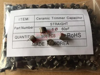 Оригинальный Новый 100% Корейский коричневый конденсатор с регулируемым погружением на 60 ПФ диаметром 6 мм, конденсатор тонкой настройки на 60 пф с переменной индуктивностью конденсатора