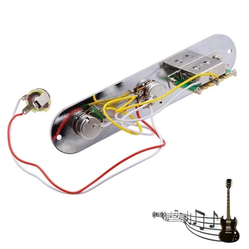 Панель управления теле-гитарой с предварительной проводкой, 3-полосная ручка переключателя жгута проводов с проводной загрузкой для гитары типа Telecaster