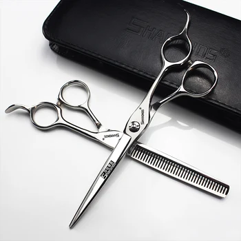 Парикмахерские ножницы SHARONDS, 6,5-дюймовые настоящие тонкие V-образные ножницы для стрижки волос, высококачественные профессиональные парикмахерские ножницы