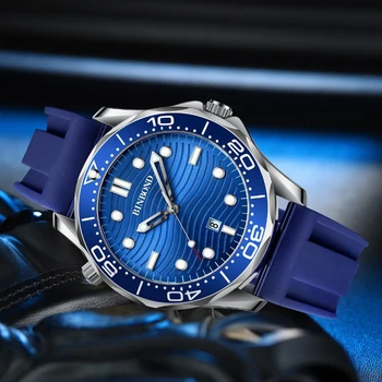 Популярные часы для мужчин, модные спортивные силиконовые синие наручные часы, 30-метровые водонепроницаемые военные кварцевые часы Relogio Masculino