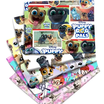 Распродажа Disney Puppy Dog Pals Хлопчатобумажная ткань С принтом, Шитье, лоскутное шитье, Рукоделие, аксессуары ручной работы