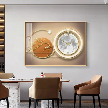 Современные часы в простом стиле, настенные часы для гостиной, домашняя мода, креативная сеть, украшение ресторана знаменитостей, стена бесшумная