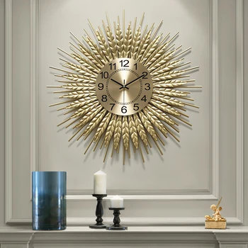 Часы с атмосферой скандинавской творческой личности, модные настенные часы для гостиной, домашние настенные часы для спальни, современные простые часы