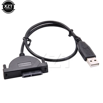 1 шт. Высококачественный адаптер USB 2.0 для Mini Sata II 7 + 6 13Pin, кабель-конвертер, винты, устойчивый стиль CD/DVD для ноутбука