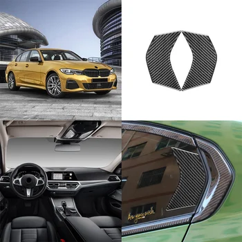 2 шт. для BMW 2019-2021 Новая наклейка для отделки заднего стекла из углеродного волокна 3 серии