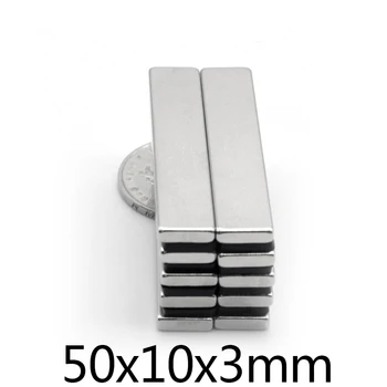 5-100 шт. 50*10*3 мощный постоянный магнит 50x10x3 блок сильных редкоземельных магнитов N35 прямоугольные неодимовые магниты 50x10x3 мм