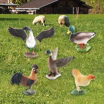 5 шт. миниатюрная модель сельскохозяйственных животных, коллекционная развивающая игрушка, имитация подарков