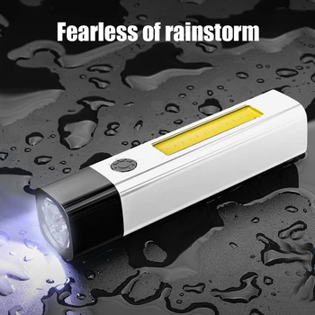 COB светодиодный фонарик USB зарядка 200ЛМ Портативный водонепроницаемый наружный фонарь