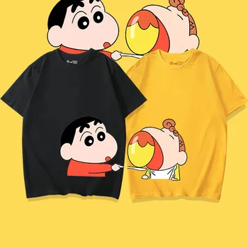 Crayon Shin-Chan, милые куклы из мультфильма Каваи, хлопковые футболки с короткими рукавами, плюшевые игрушки из аниме для девочек, подарок на день рождения