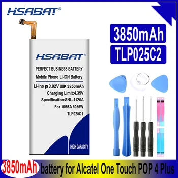 HSABAT TLP025C2 TLP025C1 Батарея 3850 мАч для Alcatel One Touch POP 4 Plus 4 + OT-5056D 5056O 5056N 5056A 5056 Вт