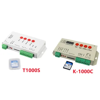 K-1000C (обновленный T-1000S) контроллер K1000C WS2812B, WS2811, APA102, T1000S WS2813 Светодиодный 2048 пикселей Программный контроллер DC5-24V