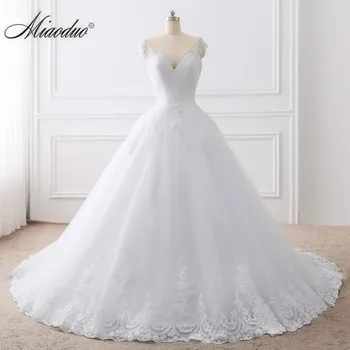 Miaoduo 2022 Бальное Платье Свадебные Платья для Женщин Плюс Размер Белые Платья Невесты Vestidos De Noivas Кружевная Аппликация robe de mariee