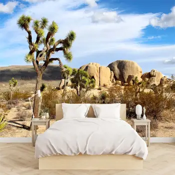 Дерево Джошуа Рок Голубое Небо Парк Пустыня 3D Цветок Гостиная Спальня Пользовательские самоклеящиеся обои фреска