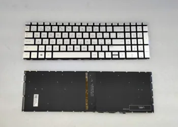 Новая клавиатура ноутбука Swiss для HP 15-EG 15-EH 15-EG0055NR 15-EG0010TX серебристого цвета с индивидуальной подсветкой