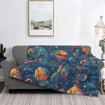 Одеяло Space Alien Abacus, Чудесная Вселенная, Фланелевые Всесезонные Дышащие Супер Теплые Одеяла для кровати, Плюшевое Тонкое одеяло