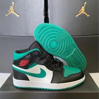 Оригинальные мужские баскетбольные кроссовки Nike Air Jordan 1, женские удобные спортивные кроссовки с высоким берцем 555088-140