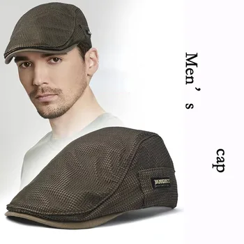 Оригинальный дизайн, мужской сетчатый дышащий берет, Женская тонкая солнцезащитная шляпа, Летняя Регулируемая бейсболка, Мужская кепка для джентльменов
