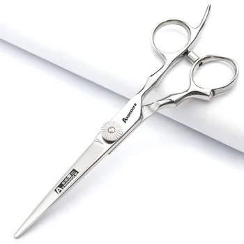 Профессиональные парикмахерские ножницы 6 Дюймов Парикмахерские Инструменты для стрижки волос Классическая простота Цветочный зонтик Ножницы с плоскими зубьями